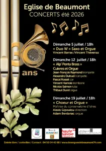 affiche programme 2026 des orgues de beaumont